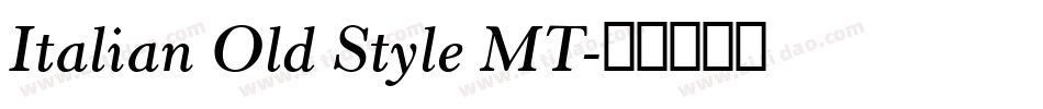 Italian Old Style MT字体转换
